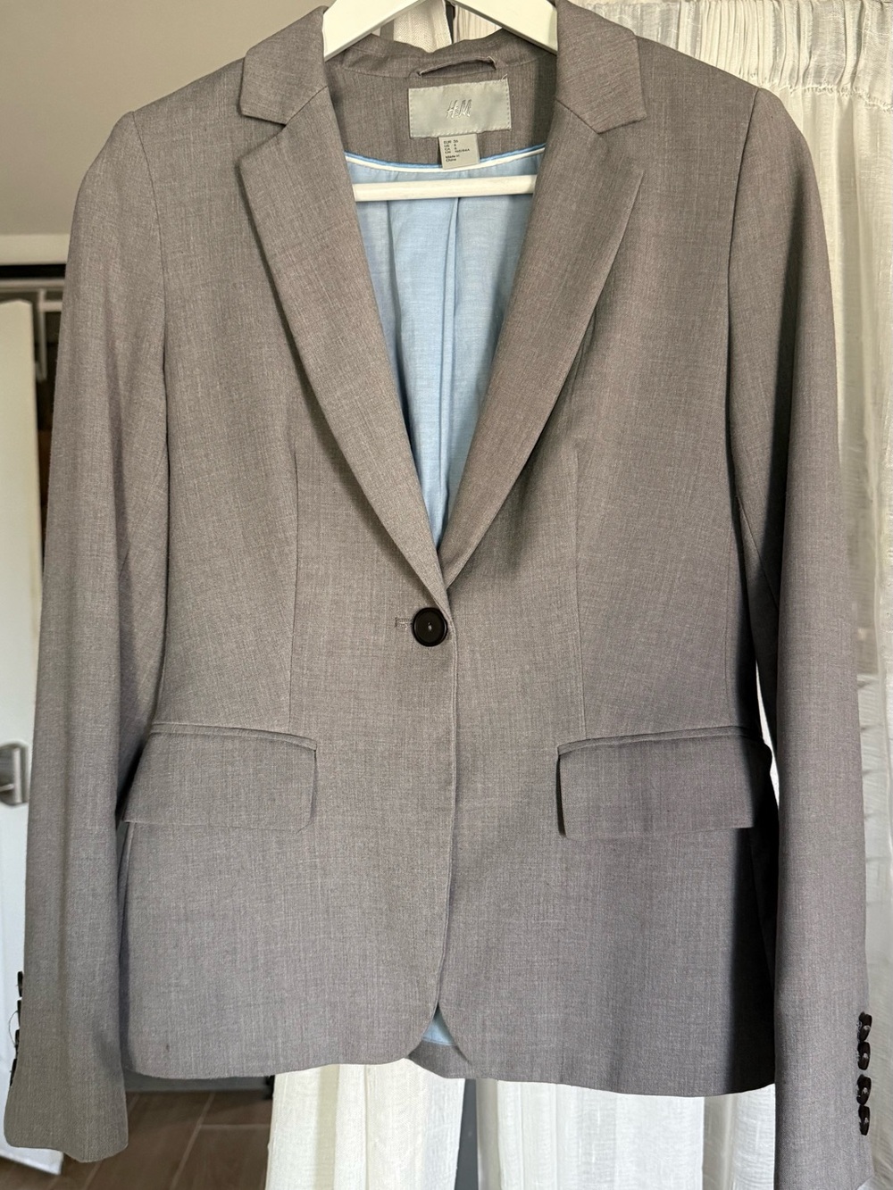 H&M Gray Single-Button Women's Blazer